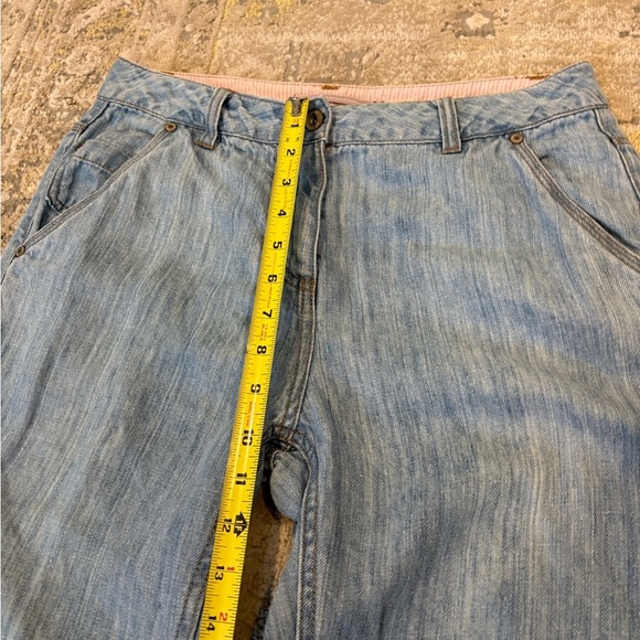 Poetry Linen Blue Chambray Denim Pants - Picture 9 of 10